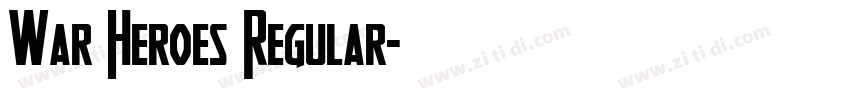 War Heroes Regular字体转换